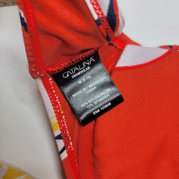 Catalina Women's Wildflower Bra Cup Swimsuit Sz Medium 8/10 - Picture 6 of 8